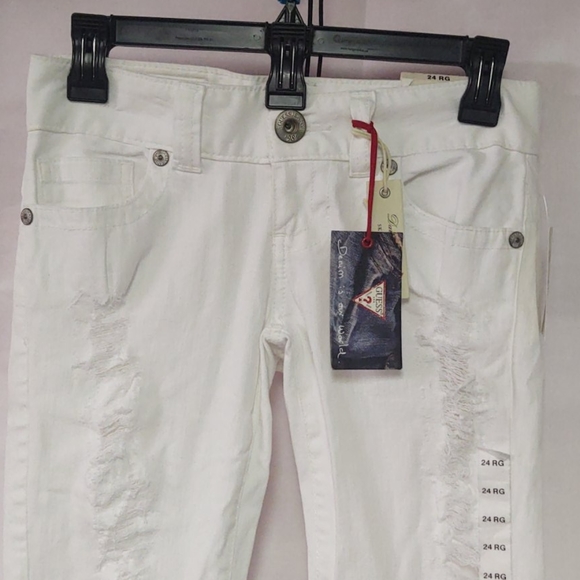 Guess Daredevil Skinny white destroyed jea… - Picture 3 of 16
